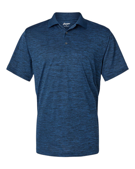 Paragon Men's Dakota Striated Heather Polo. 130 - Deep Blue Heather