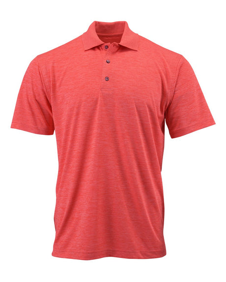 Paragon Men's Dakota Striated Heather Polo. 130 - Melon Heather