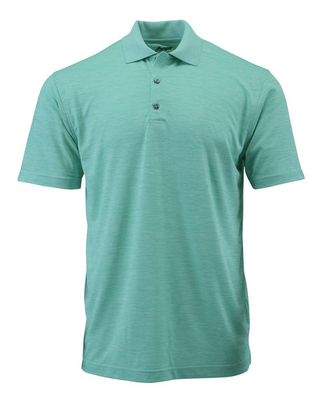 Paragon Men's Dakota Striated Heather Polo. 130 - Surf Green Heather