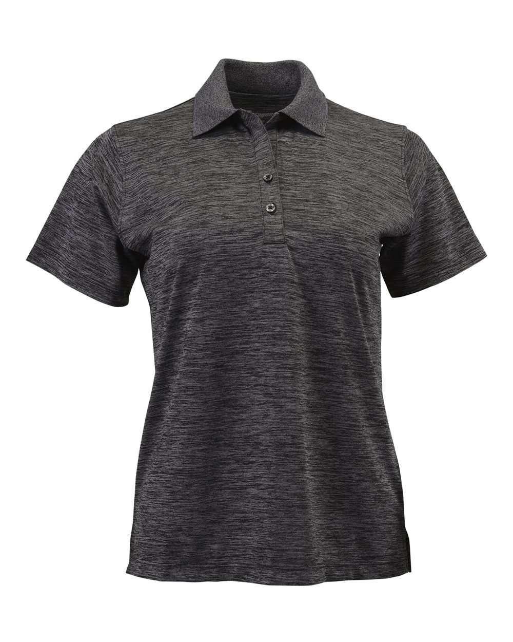 Paragon Women's Dakota Striated Heather Polo. 131 - Black Heather