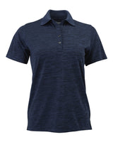 Paragon Women's Dakota Striated Heather Polo. 131 - Deep Blue Heather