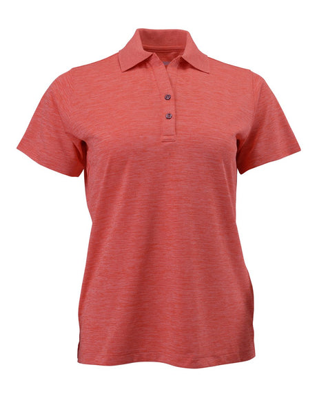 Paragon Women's Dakota Striated Heather Polo. 131 - Melon Heather
