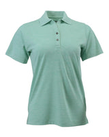 Paragon Women's Dakota Striated Heather Polo. 131 - Surf Green Heather