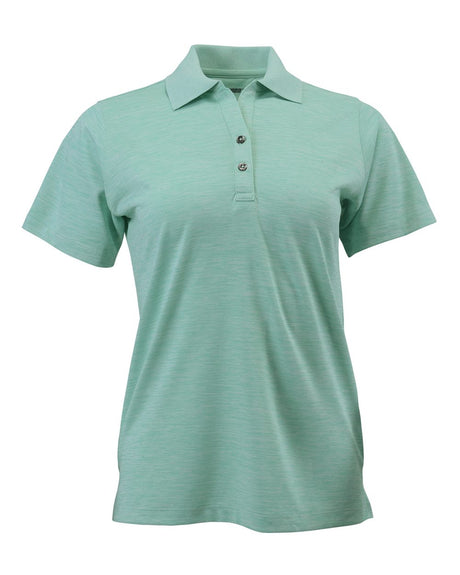 Paragon Women's Dakota Striated Heather Polo. 131 - Surf Green Heather