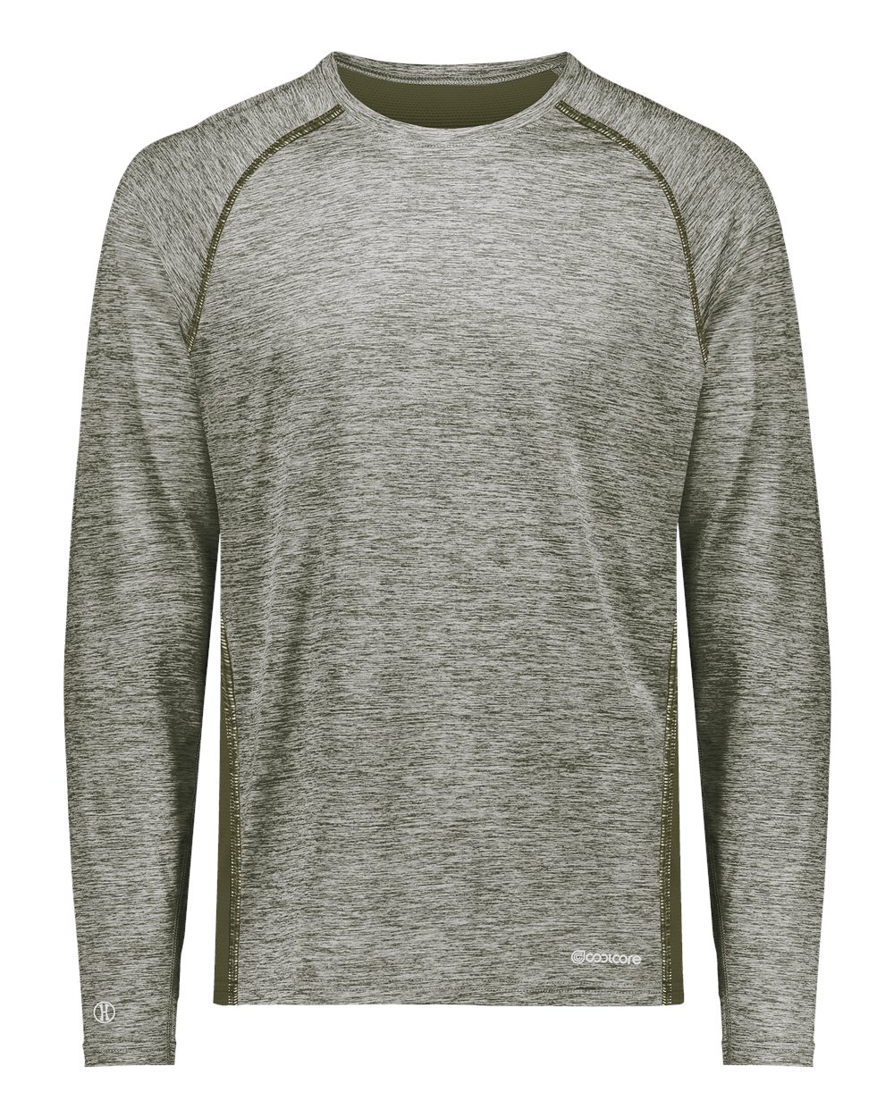 Holloway Men's Electrify CoolCore® Long Sleeve T-Shirt. 222570 - Olive Heather