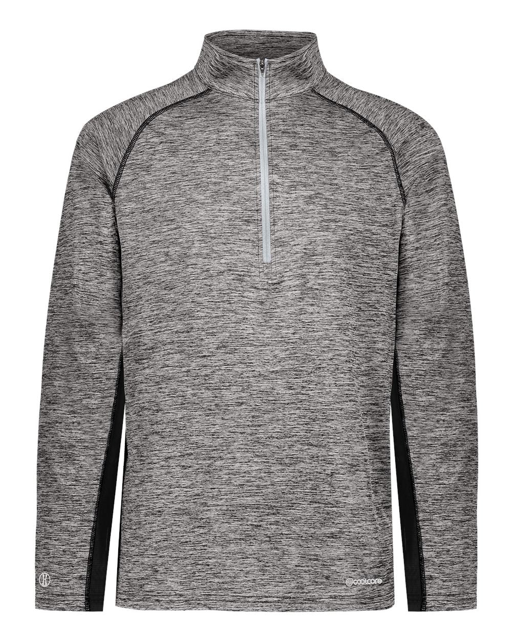 Holloway Men's Electrify CoolCore® Quarter-Zip Pullover. 222574 - Black Heather