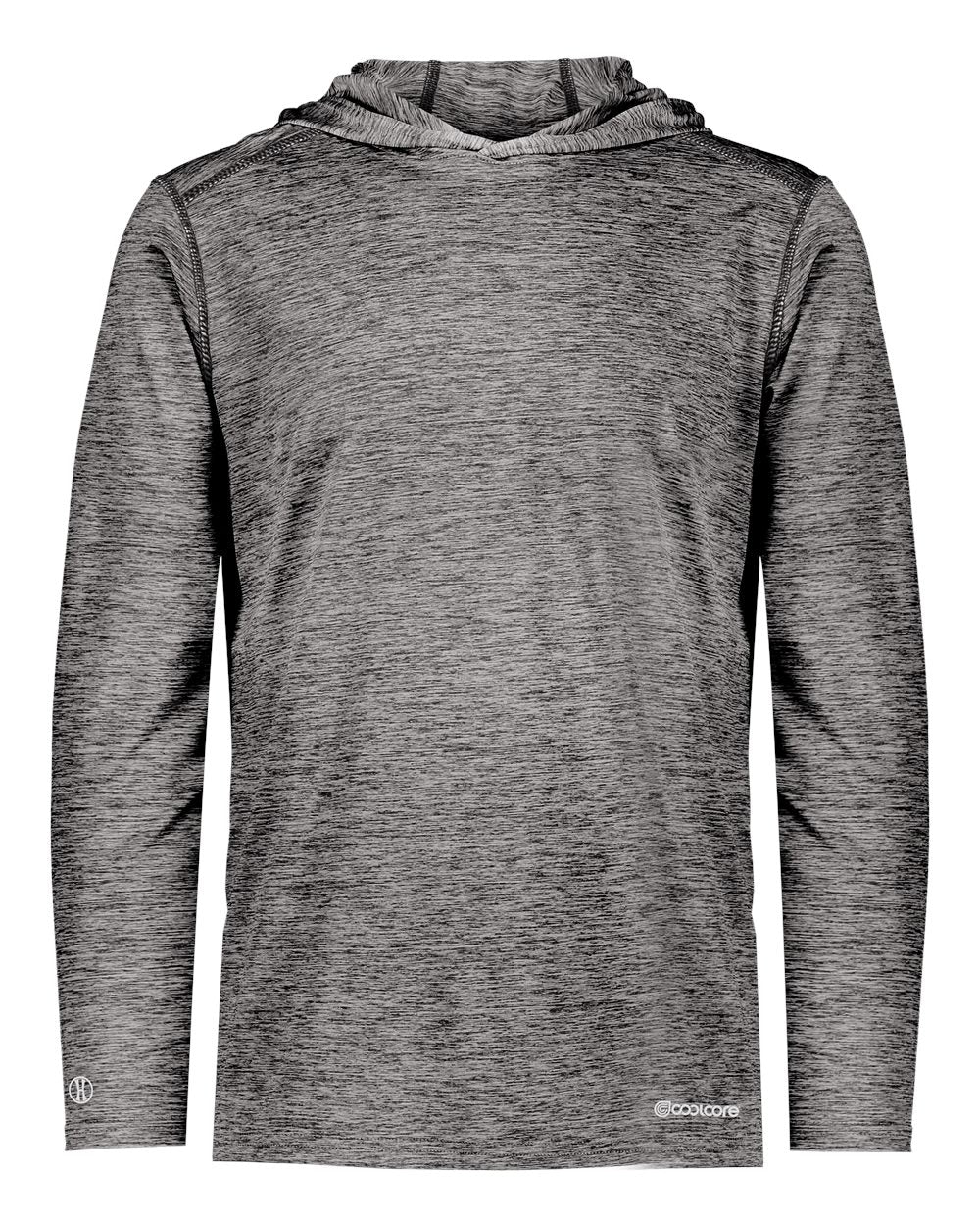 Holloway Men's Electrify CoolCore® Hooded Sweatshirt. 222589 - Black Heather