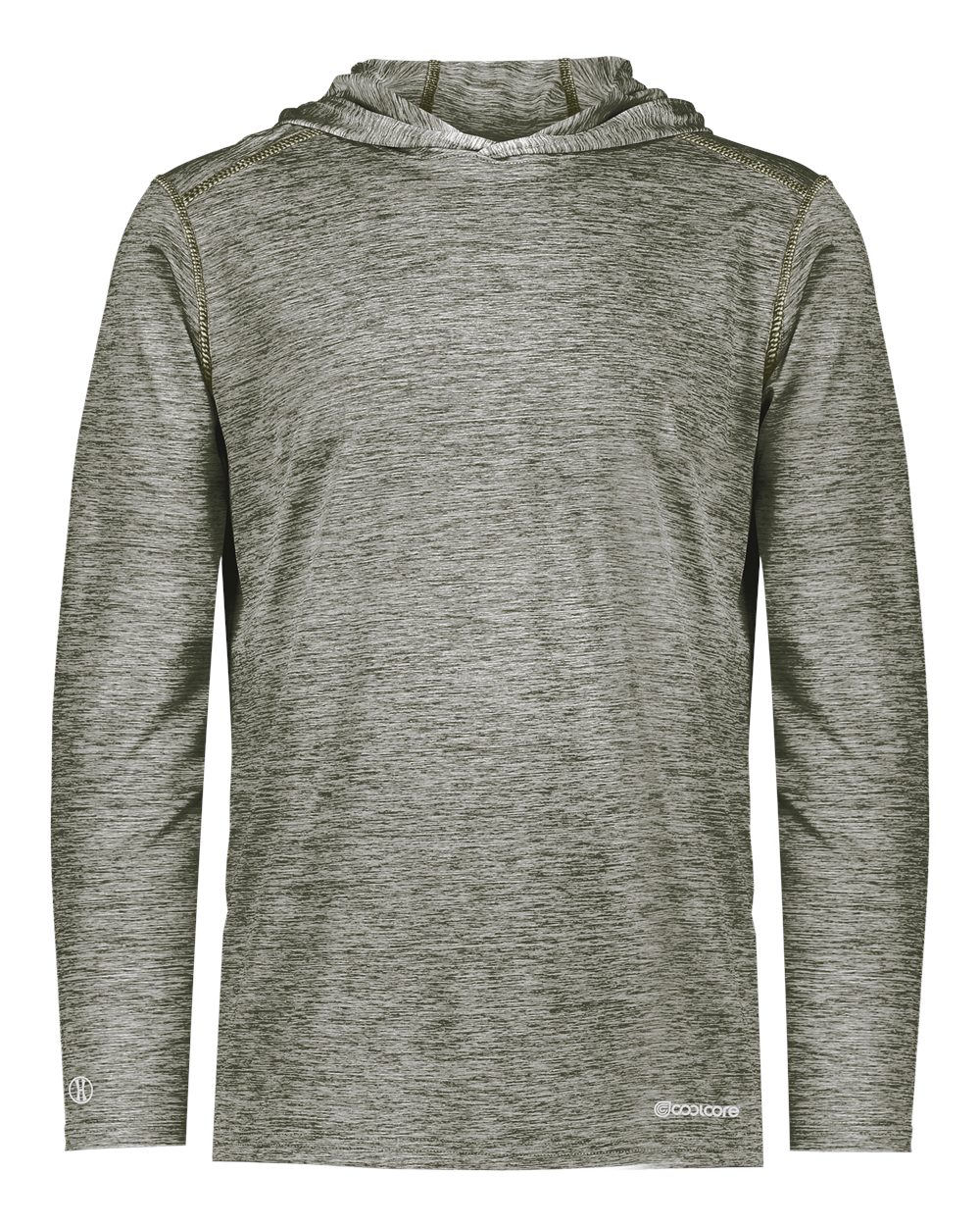 Holloway Men's Electrify CoolCore® Hooded Sweatshirt. 222589 - Olive Heather