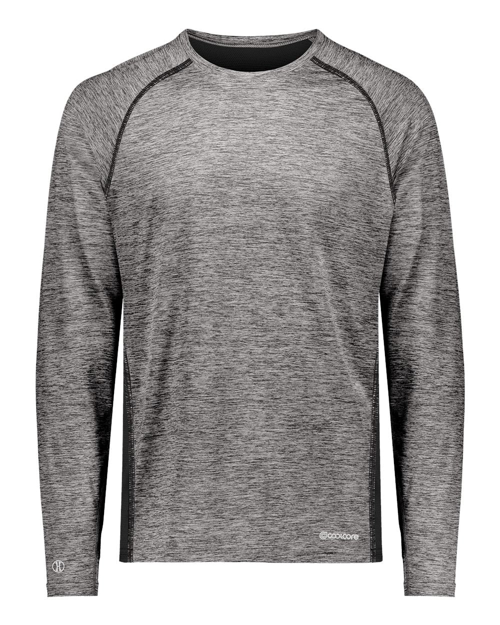 Holloway Youth Electrify CoolCore® Long Sleeve T-Shirt. 222670 - Black Heather