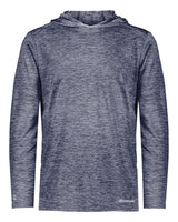 Holloway Youth Electrify CoolCore® Hooded Sweatshirt. 222689 - Navy Heather