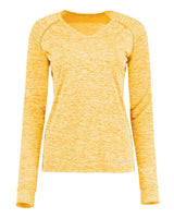 Holloway Women's Electrify CoolCore® Long Sleeve V-Neck T-Shirt. 222770 - Gold Heather