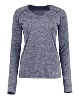 Holloway Women's Electrify CoolCore® Long Sleeve V-Neck T-Shirt. 222770 - Navy Heather