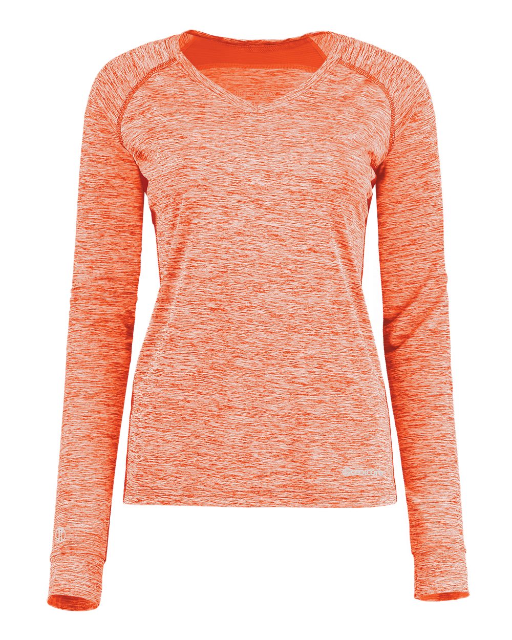 Holloway Women's Electrify CoolCore® Long Sleeve V-Neck T-Shirt. 222770 - Orange Heather