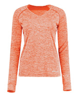 Holloway Women's Electrify CoolCore® Long Sleeve V-Neck T-Shirt. 222770 - Orange Heather
