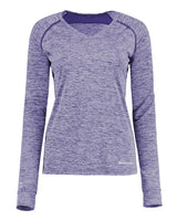 Holloway Women's Electrify CoolCore® Long Sleeve V-Neck T-Shirt. 222770 - Purple Heather