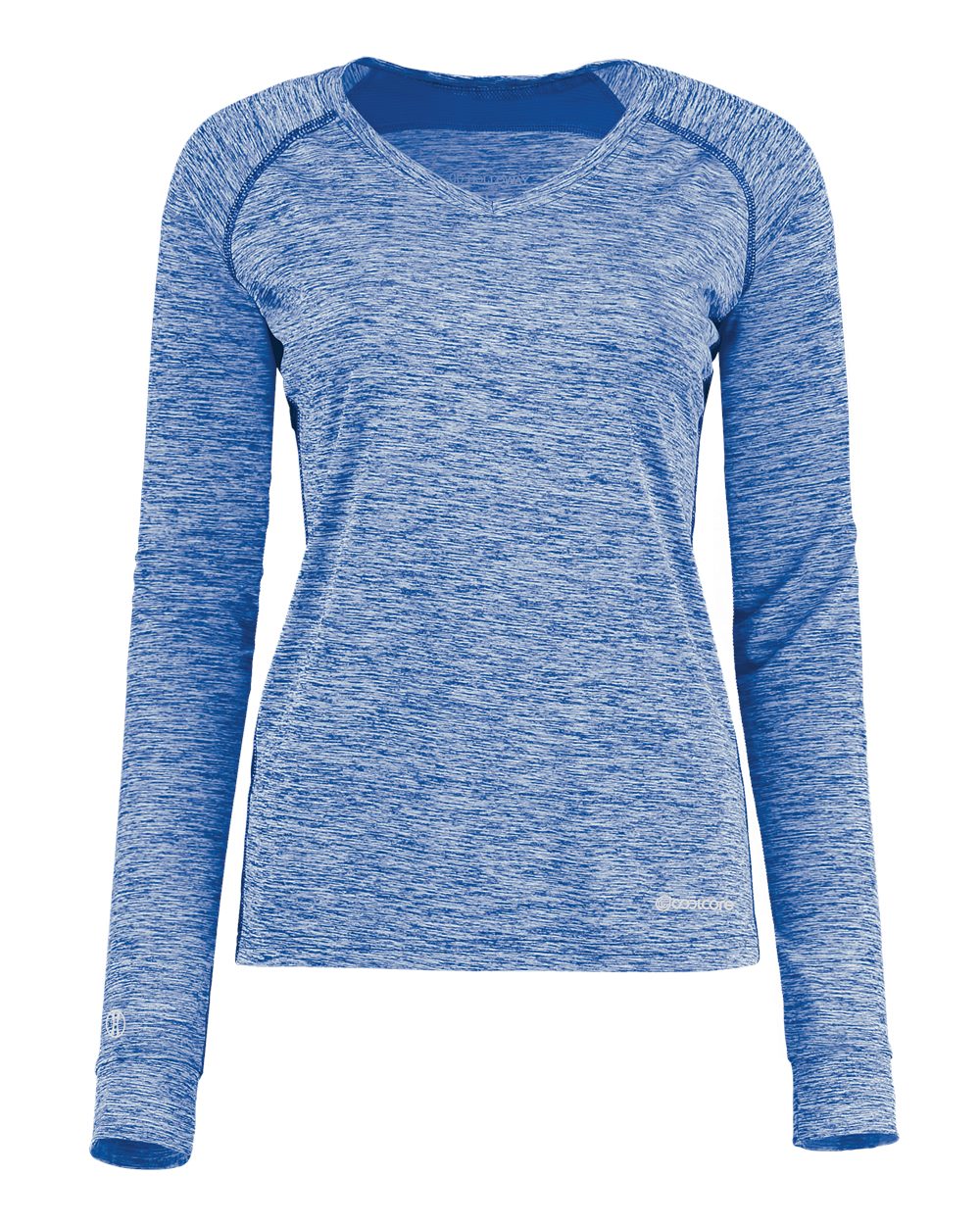 Holloway Women's Electrify CoolCore® Long Sleeve V-Neck T-Shirt. 222770 - Royal Heather