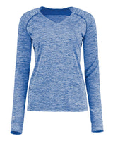 Holloway Women's Electrify CoolCore® Long Sleeve V-Neck T-Shirt. 222770 - Royal Heather