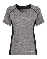 Holloway Women's Electrify CoolCore® V-Neck T-Shirt. 222771 - Black Heather