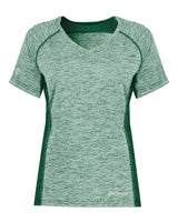 Holloway Women's Electrify CoolCore® V-Neck T-Shirt. 222771 - Dark Green Heather