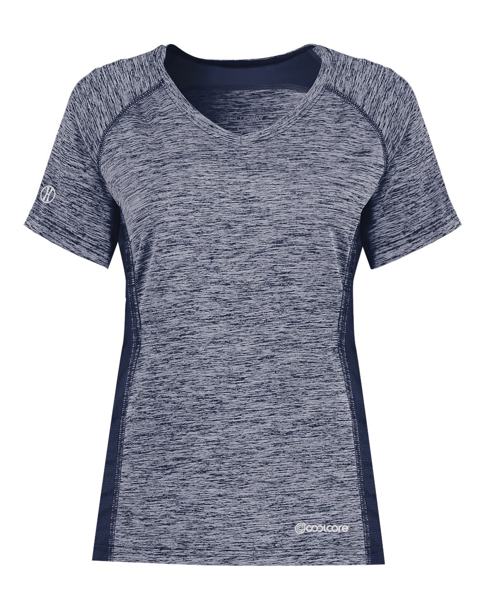 Holloway Women's Electrify CoolCore® V-Neck T-Shirt. 222771 - Navy Heather