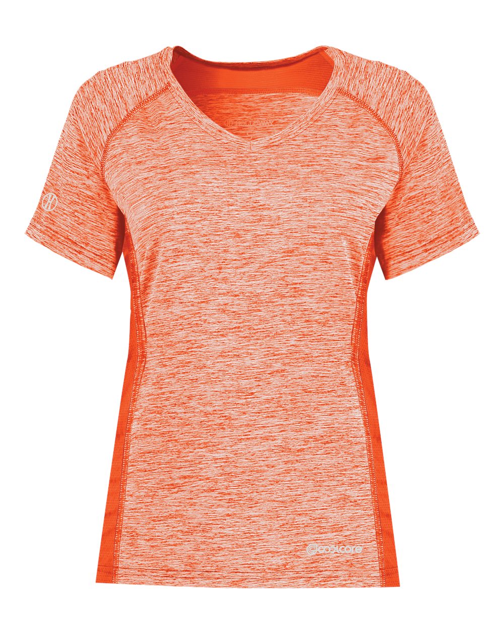 Holloway Women's Electrify CoolCore® V-Neck T-Shirt. 222771 - Orange Heather