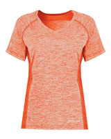 Holloway Women's Electrify CoolCore® V-Neck T-Shirt. 222771 - Orange Heather