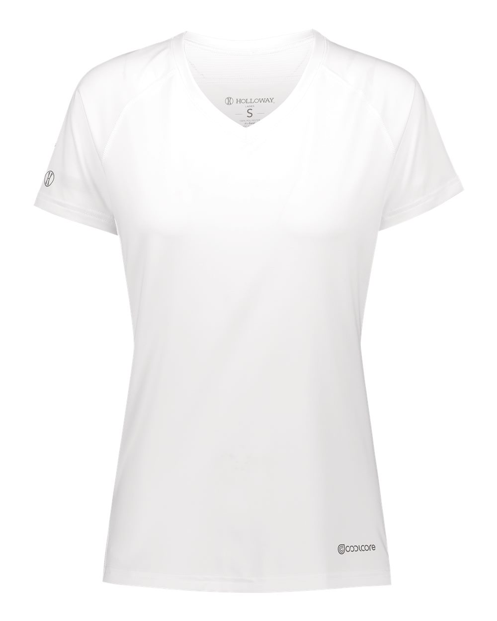 Holloway Women's Electrify CoolCore® V-Neck T-Shirt. 222771 - White