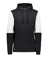 Holloway Men's All-American Team Fleece Colorblocked Hooded Sweatshirt. 222581 - Black/ White