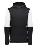 Holloway Youth All-American Team Fleece Colorblocked Hooded Sweatshirt. 222681 - Black/ White