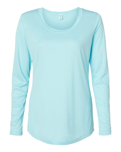 Paragon Women's Long Islander Performance Long Sleeve T-Shirt. 214 - Aqua Blue