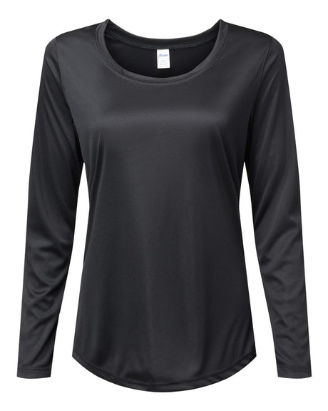 Paragon Women's Long Islander Performance Long Sleeve T-Shirt. 214 - Black