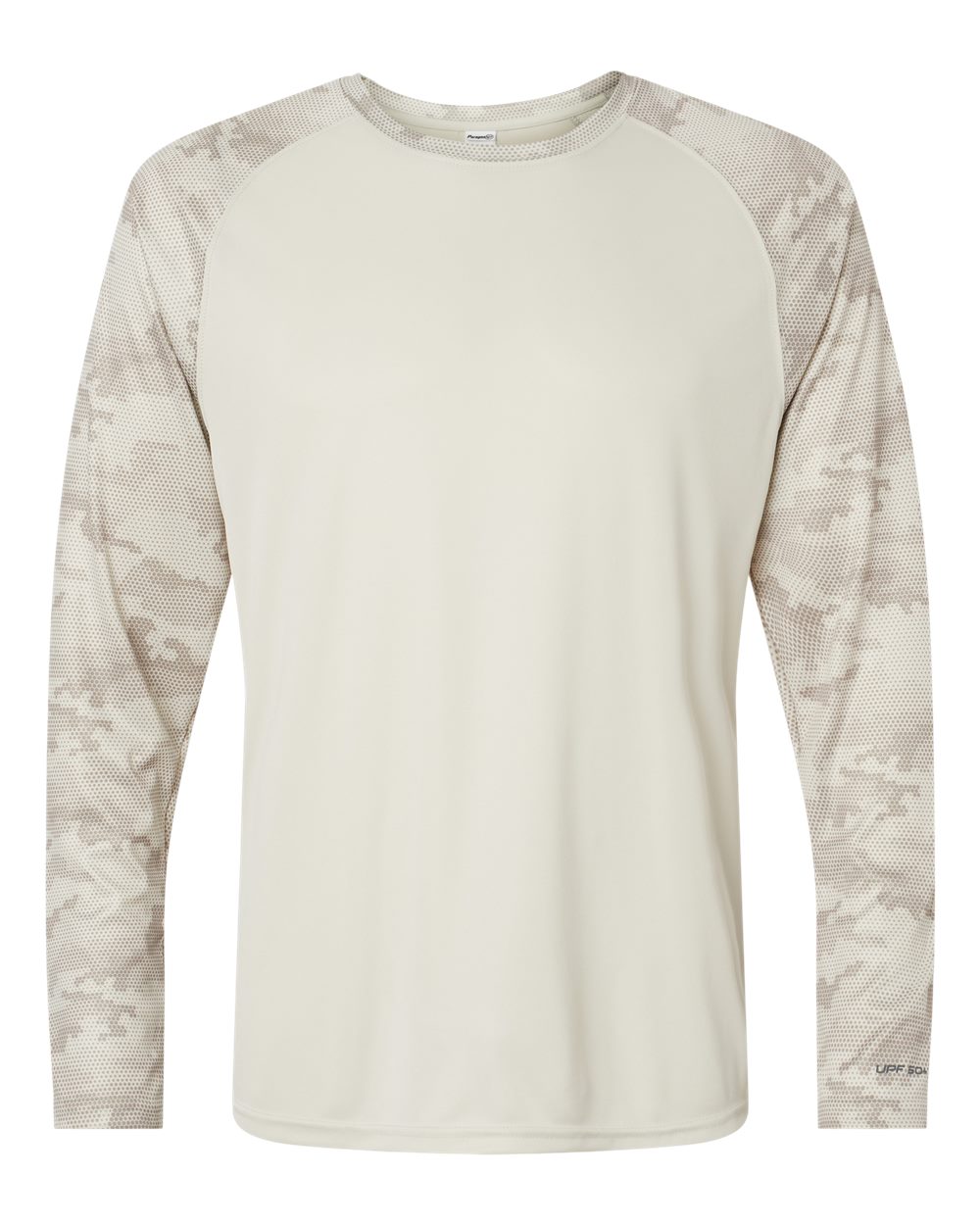 Paragon Unisex Cayman Performance Camo Colorblocked Long Sleeve T-Shirt. 216 - Sand