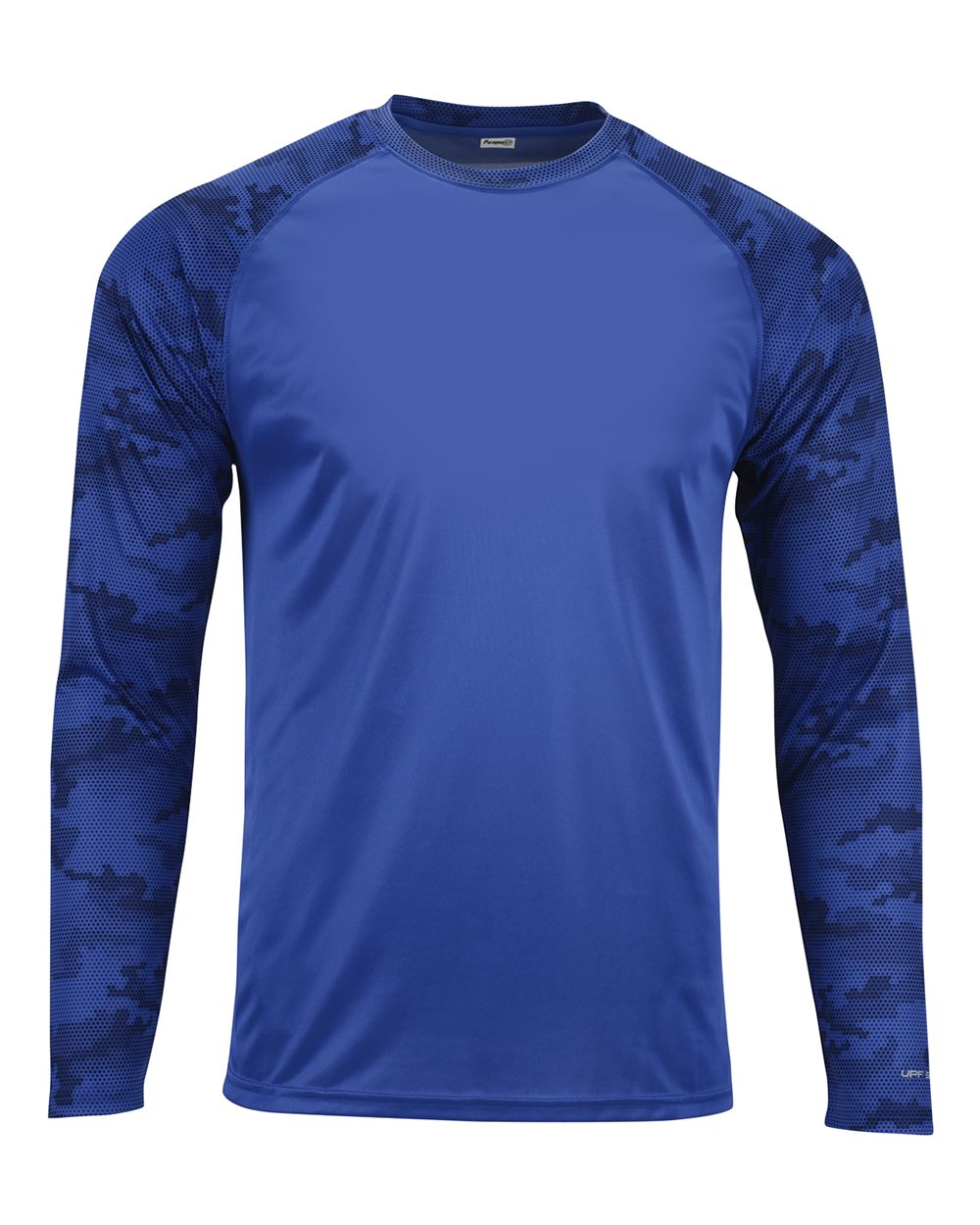 Paragon Unisex Cayman Performance Camo Colorblocked Long Sleeve T-Shirt. 216 - Royal
