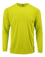 Paragon Youth Long Islander Performance Long Sleeve T-Shirt. 218Y - Safety Green