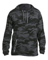 J. America Men's Tailgate Hooded Sweatshirt. 8815 - Black Camo Heather