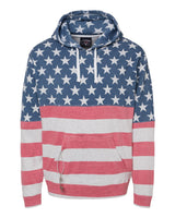 J. America Men's Tailgate Hooded Sweatshirt. 8815 - Stars & Stripes