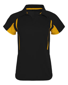 Holloway Women's Two-Tone Avenger Polo. 222730 - Black/ Light Gold