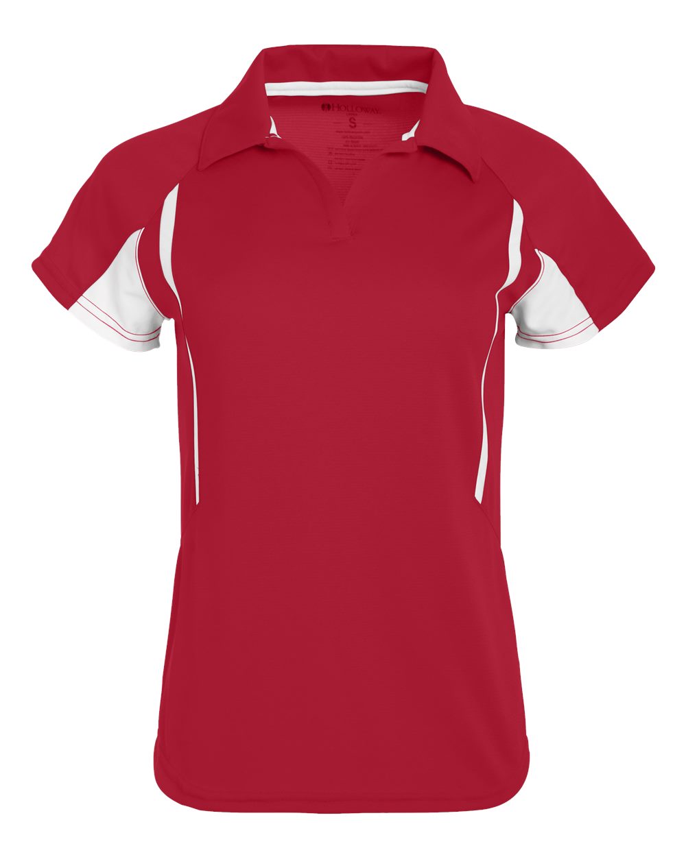 Holloway Women's Two-Tone Avenger Polo. 222730 - Scarlet/ White