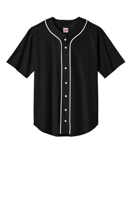 A4 Short Sleeve Full-Button Baseball Top A4N4184 - hero