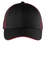 Port Authority® Double Mesh Snapback Sandwich Bill Cap. C818 - hero