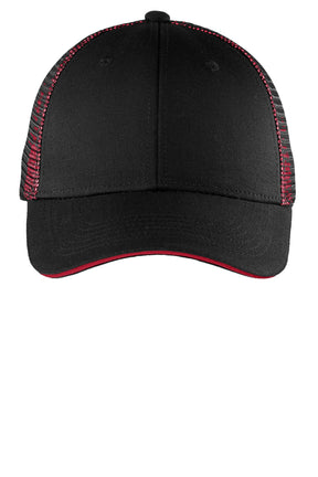 Port Authority® Double Mesh Snapback Sandwich Bill Cap. C818 - hero