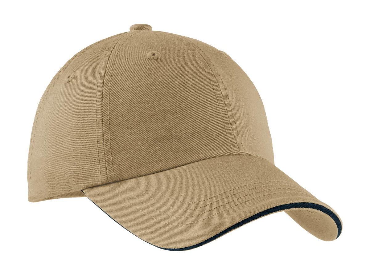 Port Authority® Sandwich Bill Cap with Striped Closure. C830