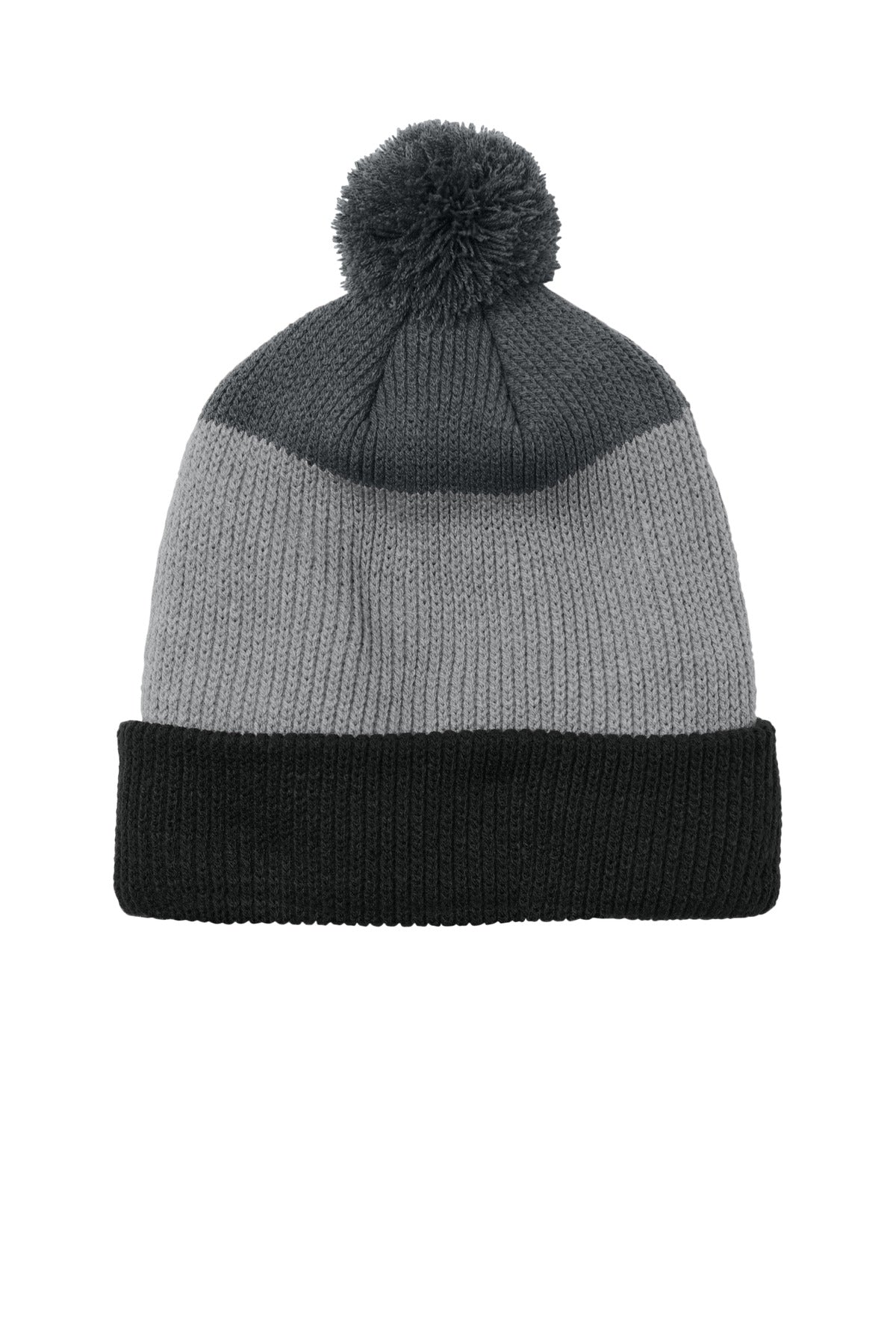 Port Authority® Cozy Striped Pom Beanie C979 - hero
