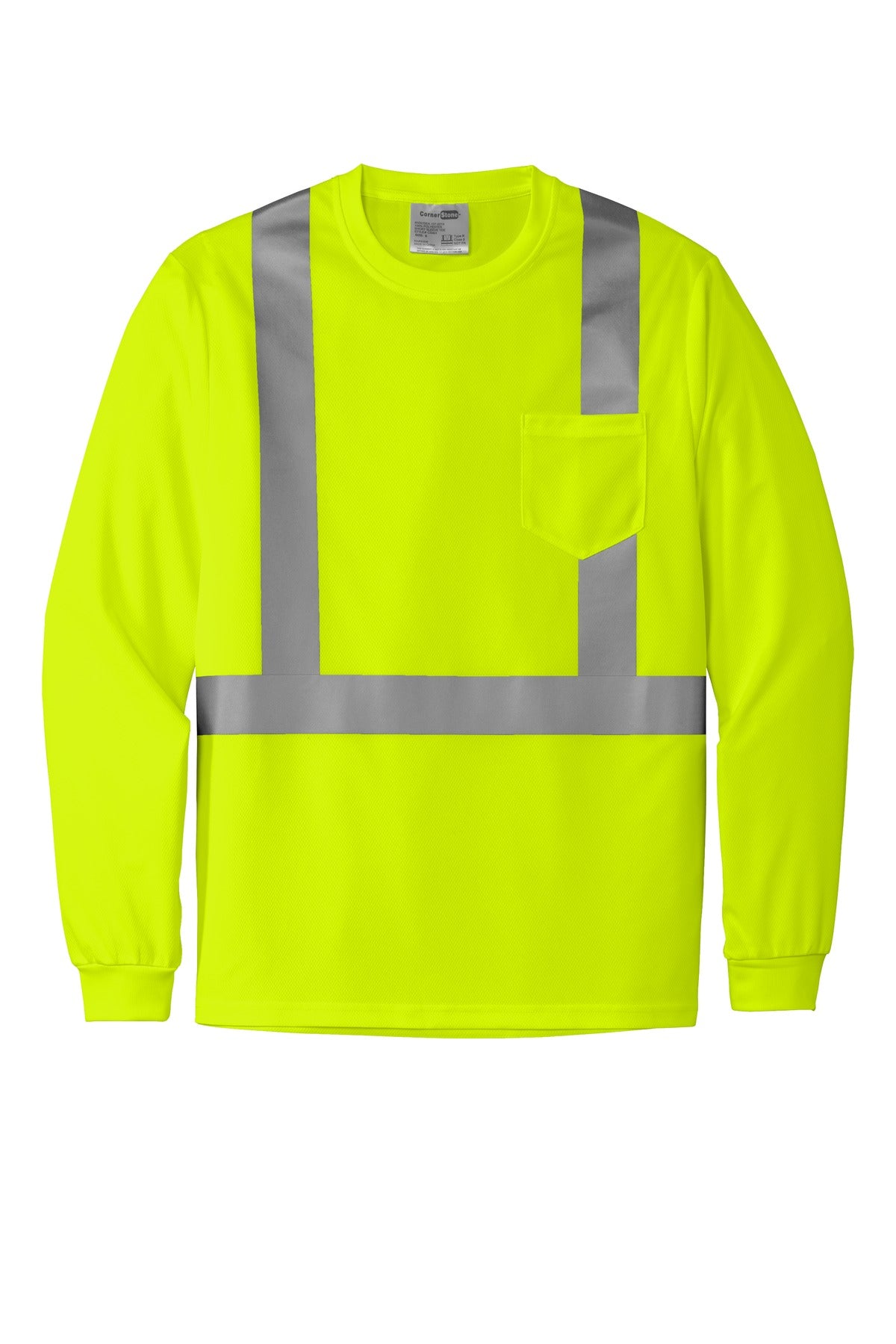 CornerStone ® ANSI 107 Class 2 Mesh Long Sleeve Tee. CS201