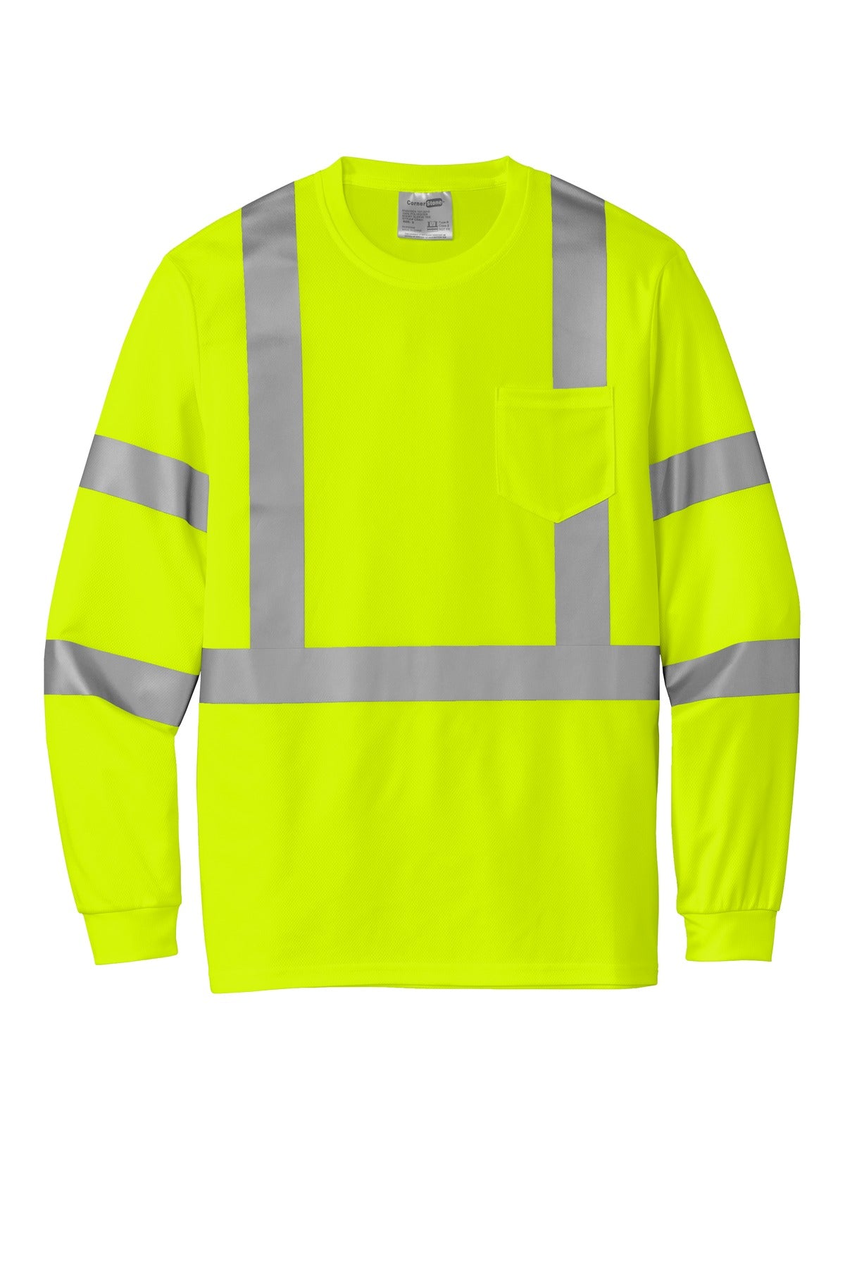 CornerStone ® ANSI 107 Class 3 Mesh Long Sleeve Tee. CS203