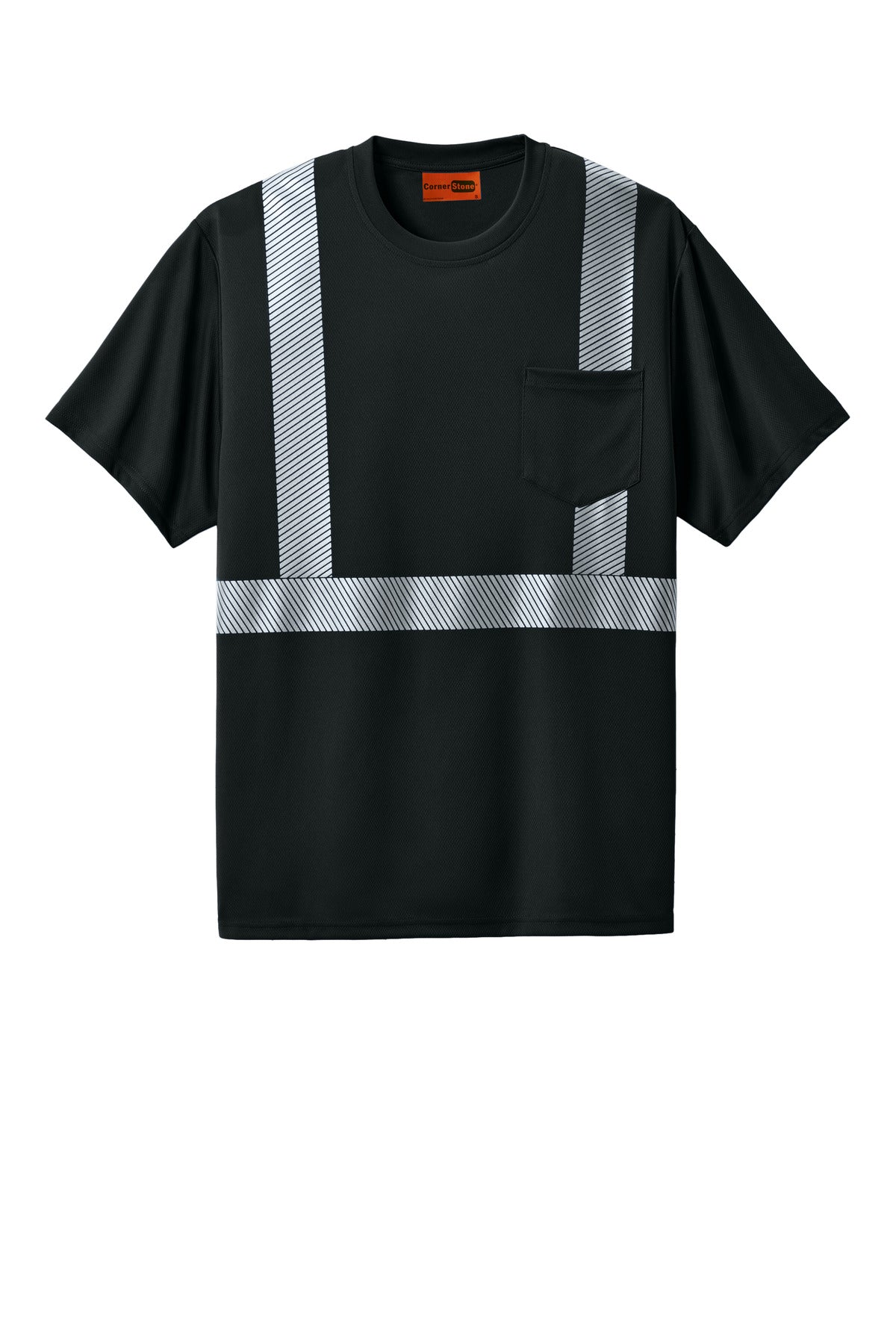 CornerStone® Enhanced Visibility Segmented Tape Tee CS206 - hero