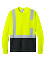CornerStone® ANSI 107 Class 2 Long Sleeve Mesh Blocked Tee CS207
