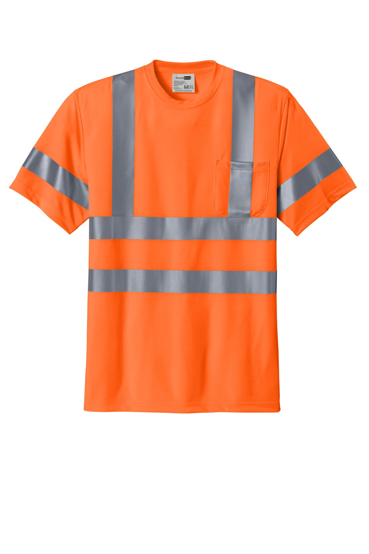 CornerStone® - ANSI 107 Class 3 Short Sleeve Snag-Resistant Reflective T-Shirt. CS408 - hero