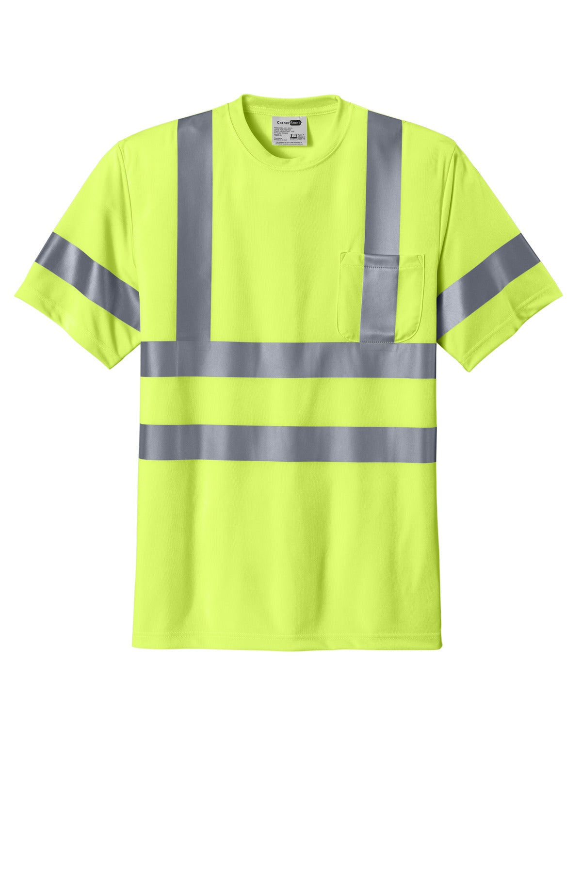 CornerStone® - ANSI 107 Class 3 Short Sleeve Snag-Resistant Reflective T-Shirt. CS408