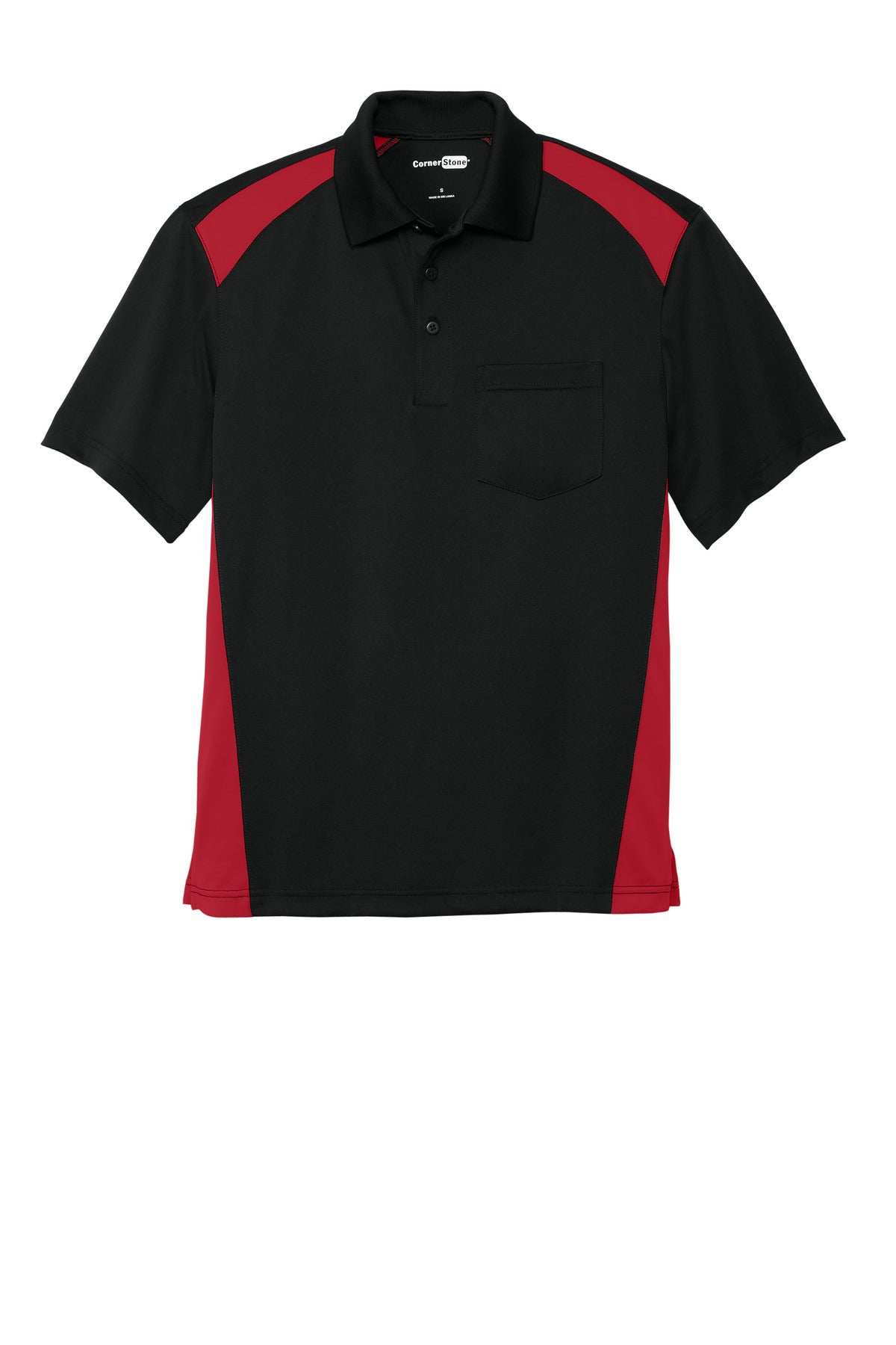 CornerStone® Select Snag-Proof Two Way Colorblock Pocket Polo. CS416